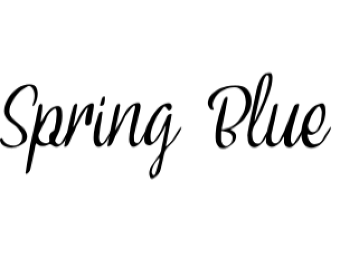 Spring Blue Font Preview