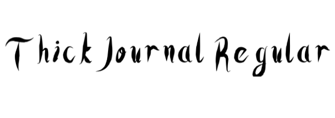 Thick Journal Font Preview