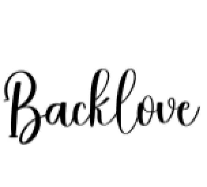 Backlove Font Preview