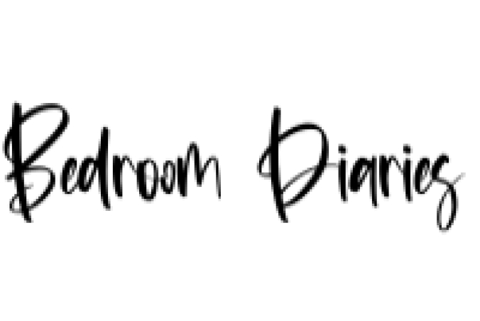 Bedroom Diaries Font Preview
