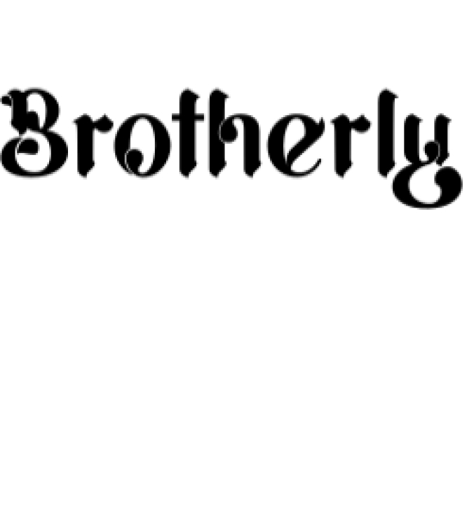 Brotherly Font Preview