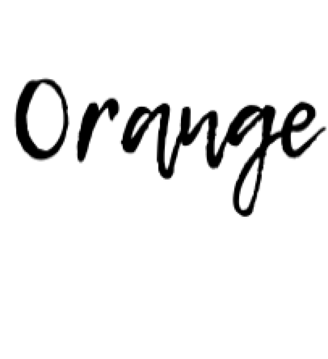 Orange Font Preview