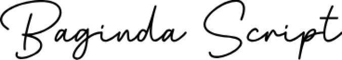 Baginda Scrip Font Preview