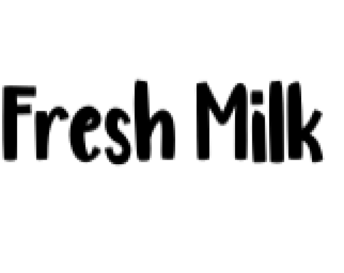 Fresh Milk Font Preview