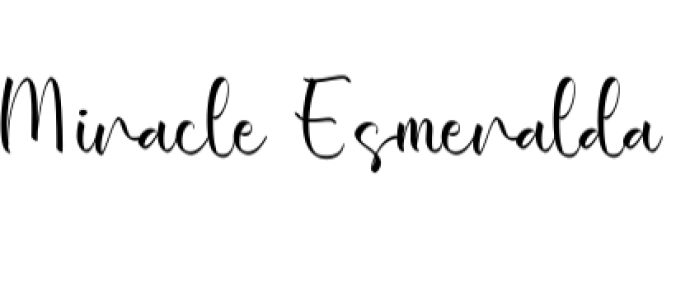 Miracle Esmeralda Font Preview