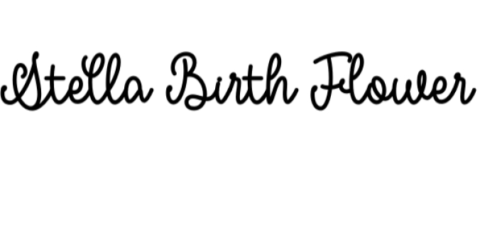 Stella Birth Flower Font Preview