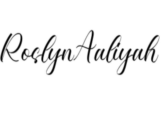 Roslyn Aaliyah Font Preview