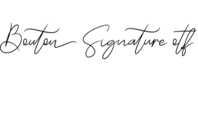 Bouton Signature Font Preview