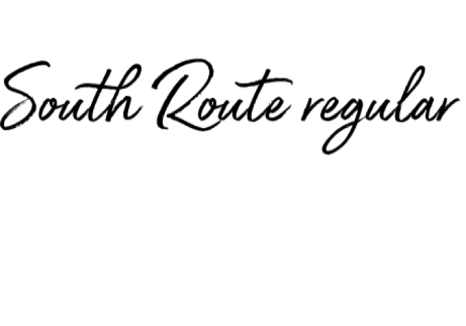 South Route Font Preview