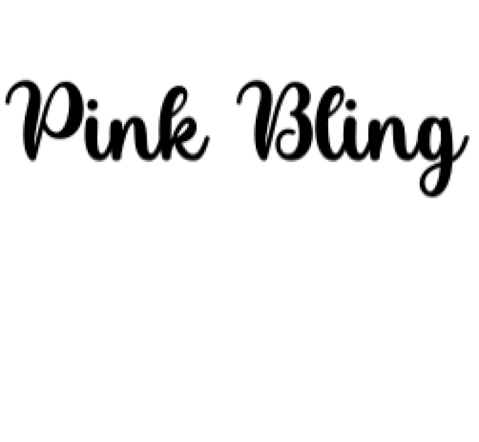 Pink Bling Font Preview