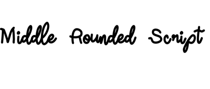 Middle Rounded Script Font Preview