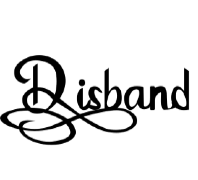 Disband Font Preview