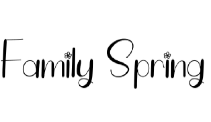 Family Spring Font Preview