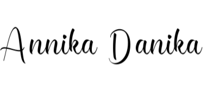 Annika Danika Font Preview