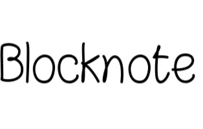 Blocknote Font Preview