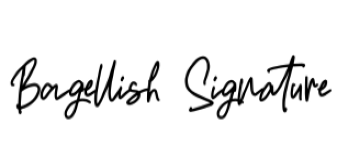 Bagellish Signature Font Preview