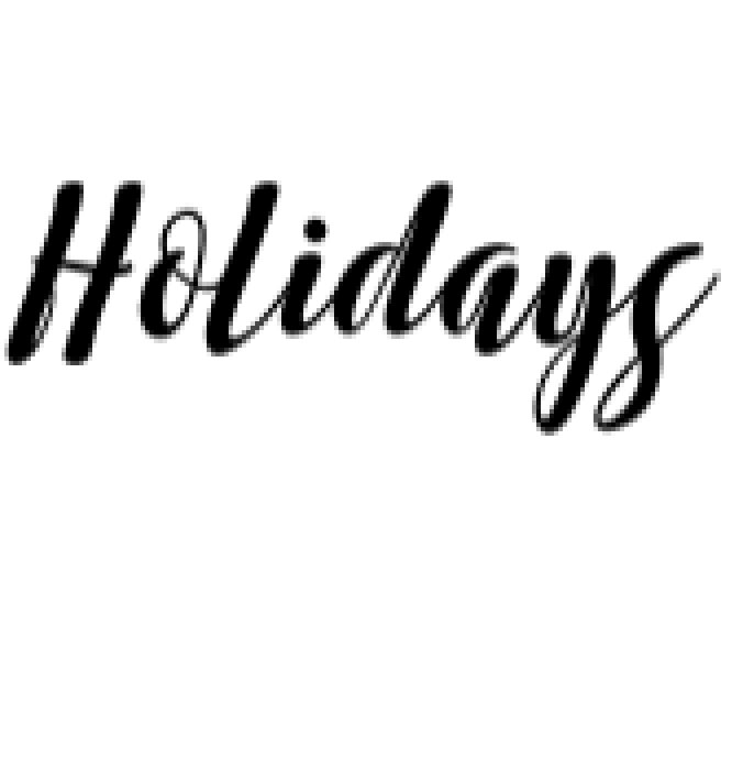 Holidays Font Preview