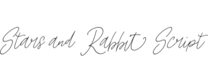 Stars and Rabbit Script Font Preview