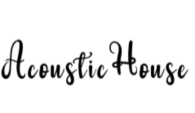 Acoustic House Font Preview