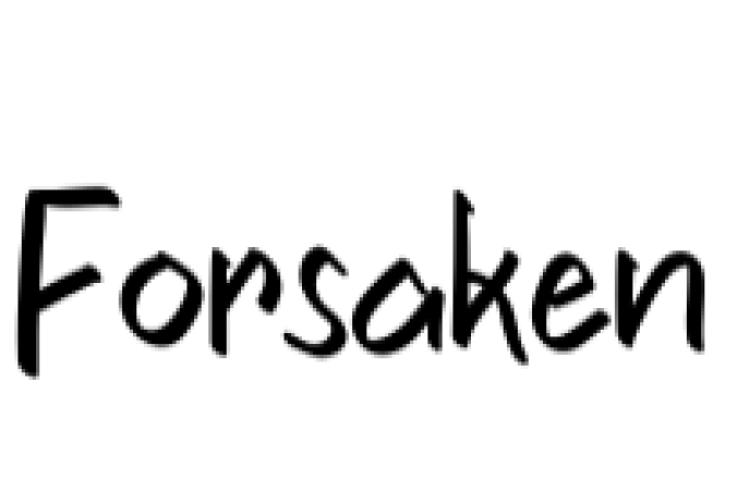 Forsaken Font Preview