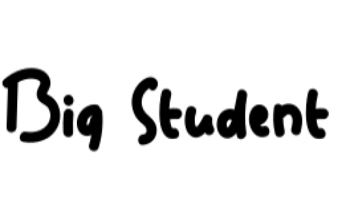 Big Student Font Preview