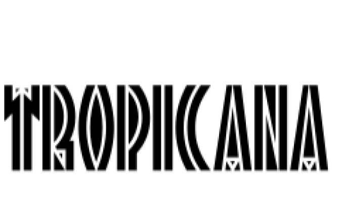 Tropicana Font Preview
