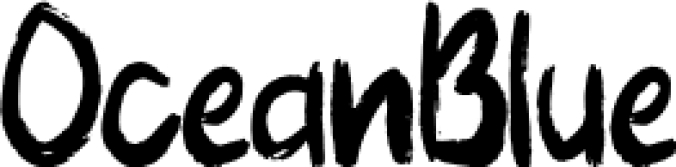Ocean Blue Font Preview