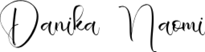 Danika Naomi Font Preview