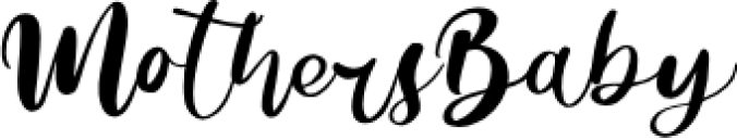 Mothers Baby Font Preview