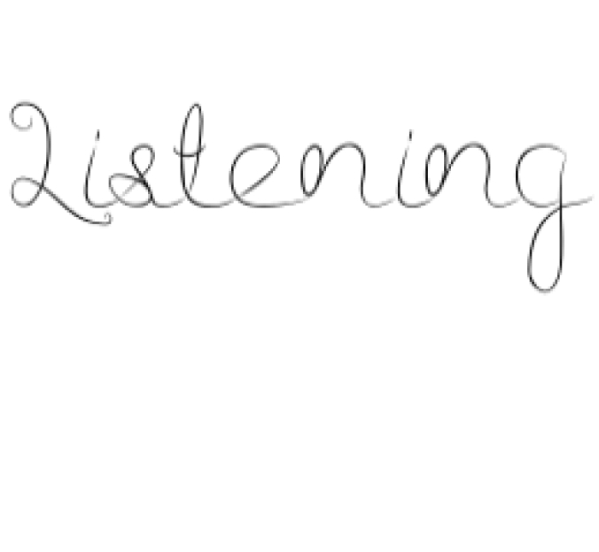 Listening Font Preview