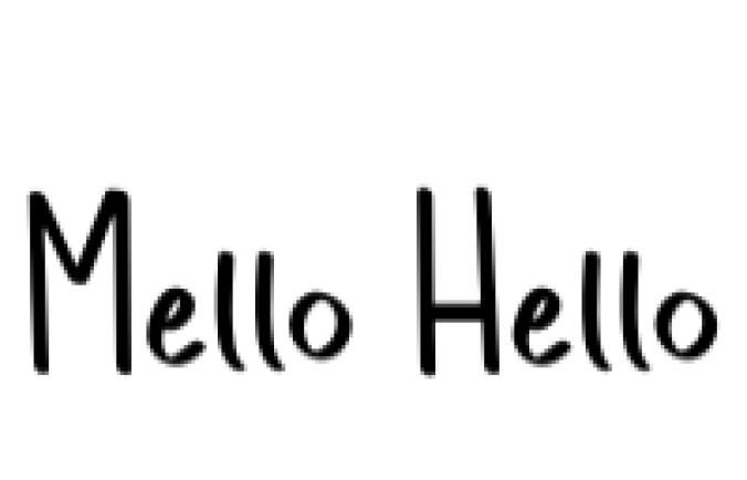Mello Hello Font Preview
