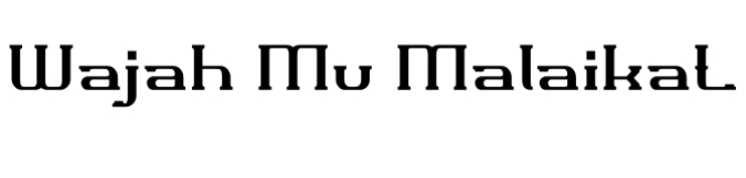 Wajah Mu Malaikat Font Preview