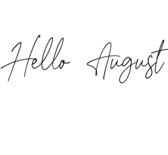 Hello August Font Preview