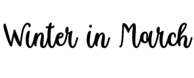 Winter in March Font Preview