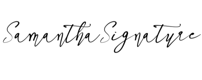 Samantha Signature Font Preview