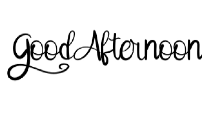 Good Afternoon Font Preview