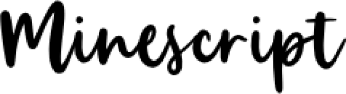 Minescrip Font Preview