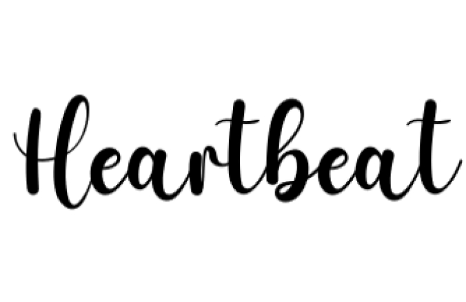 Heartbeat Font Preview