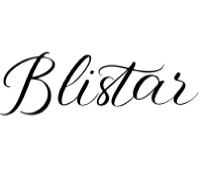 Blistar Font Preview