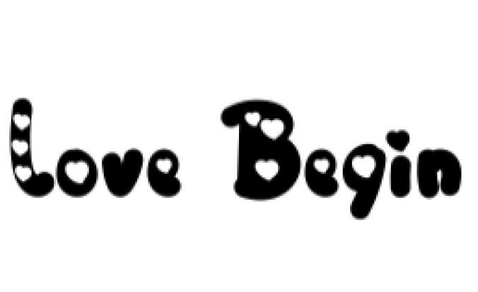 Love Begin Font Preview