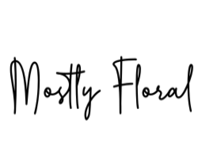 Mostly Floral Font Preview