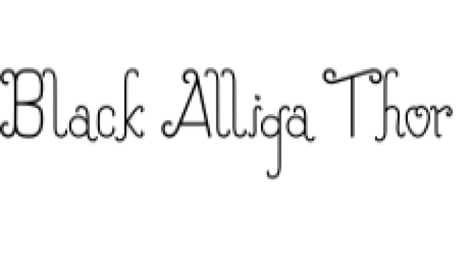 Black Alliga Thor Font Preview