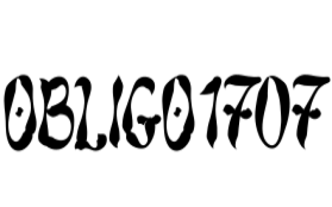 Obligo 1707 Font Preview