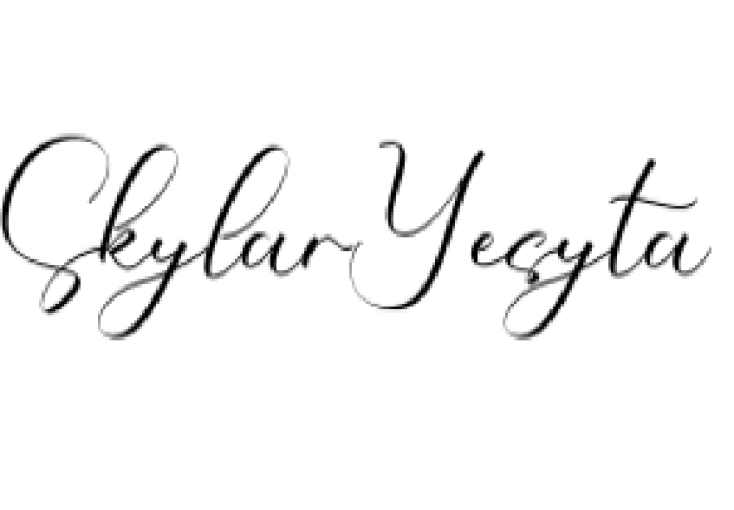 Skylar Yesyta Font Preview