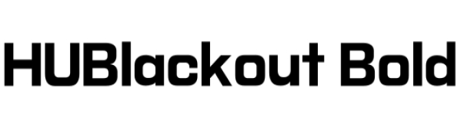 HU Blackout Font Preview