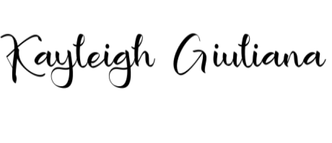Kayleigh Giuliana Font Preview
