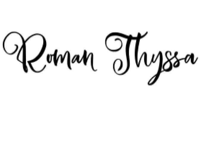 Romanthyssa Font Preview