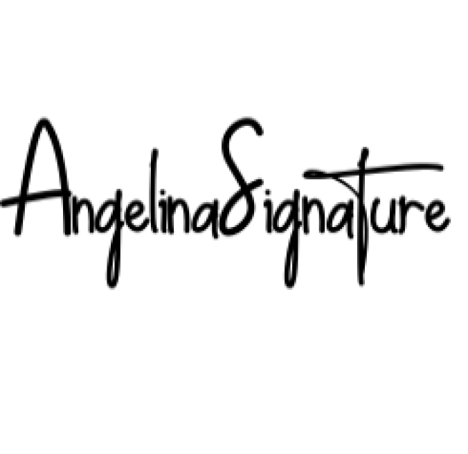 Angelina Signature Font Preview