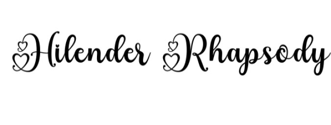 Hilender Rhapsody Font Preview