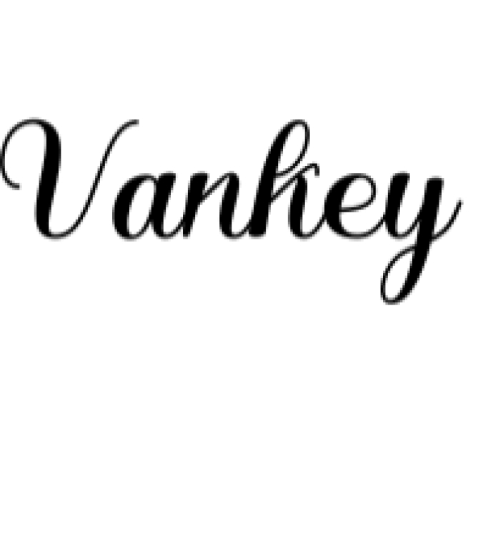 Vankey Font Preview